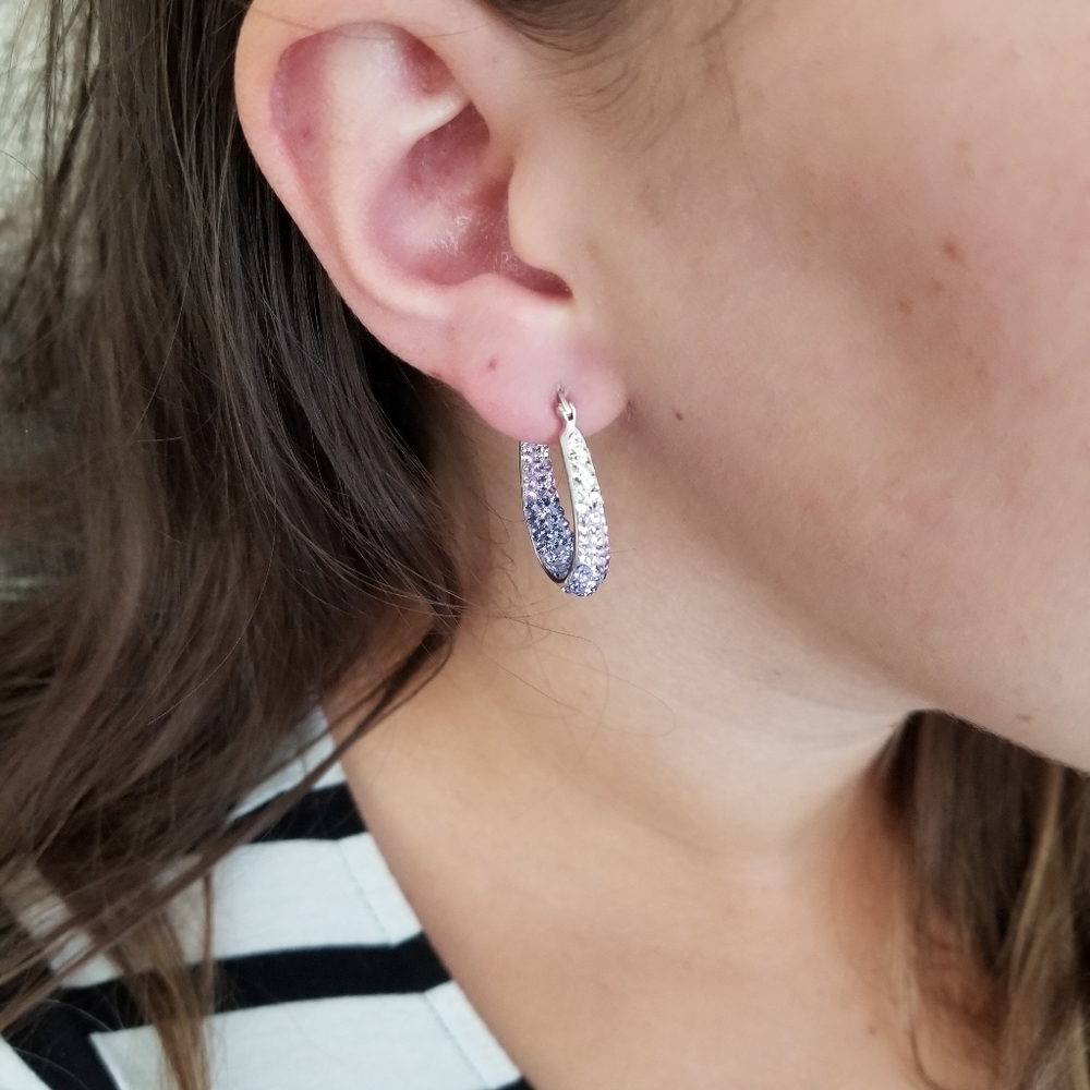 Sterling Silver Swarovski Earrings.  NWOT